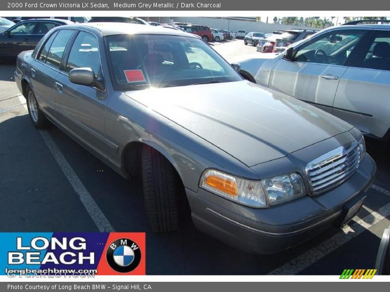 Medium Grey Metallic / Dark Charcoal 2000 Ford Crown Victoria LX Sedan