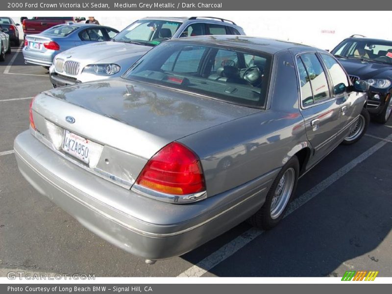 Medium Grey Metallic / Dark Charcoal 2000 Ford Crown Victoria LX Sedan