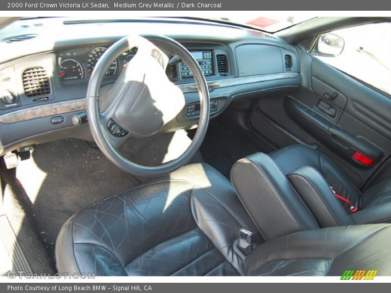 Medium Grey Metallic / Dark Charcoal 2000 Ford Crown Victoria LX Sedan