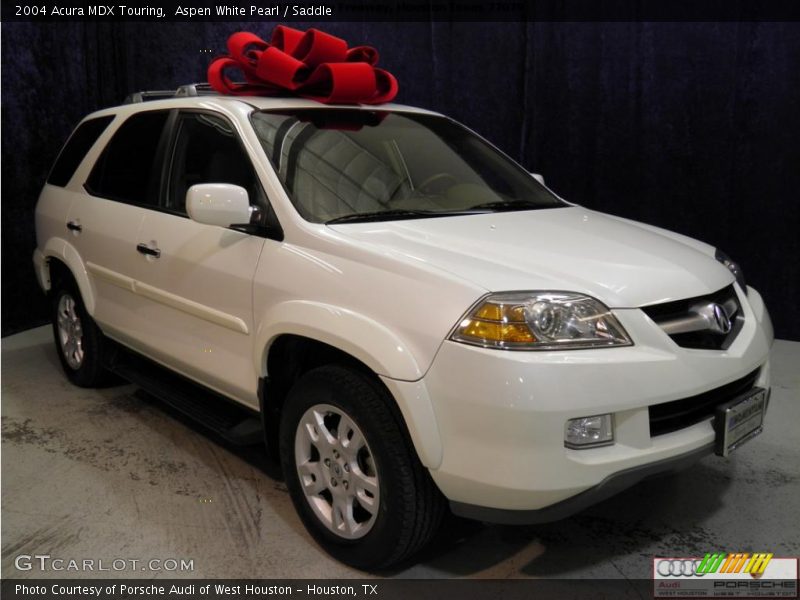 Aspen White Pearl / Saddle 2004 Acura MDX Touring