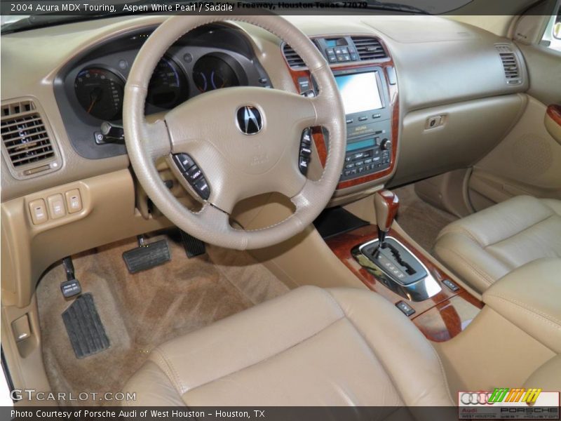 Aspen White Pearl / Saddle 2004 Acura MDX Touring
