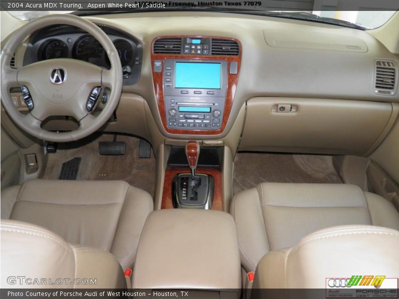 Aspen White Pearl / Saddle 2004 Acura MDX Touring