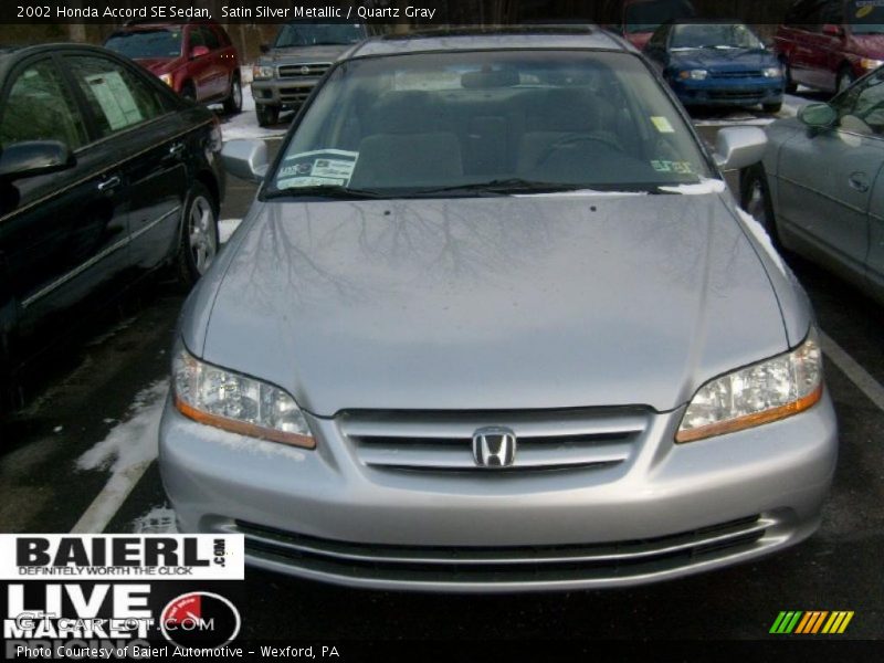 Satin Silver Metallic / Quartz Gray 2002 Honda Accord SE Sedan