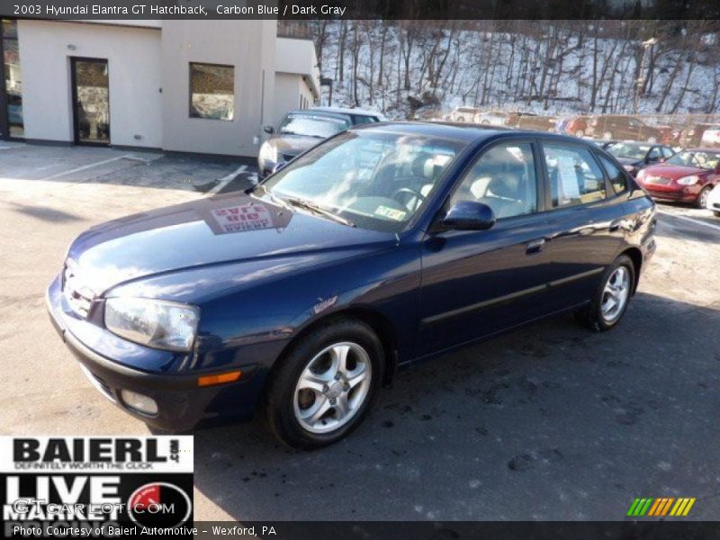 Carbon Blue / Dark Gray 2003 Hyundai Elantra GT Hatchback