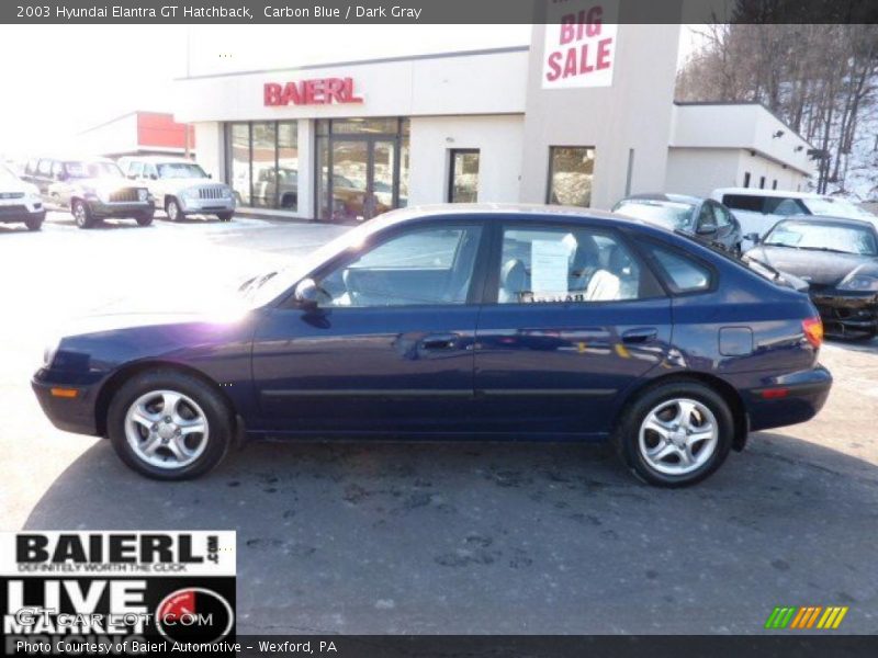 Carbon Blue / Dark Gray 2003 Hyundai Elantra GT Hatchback