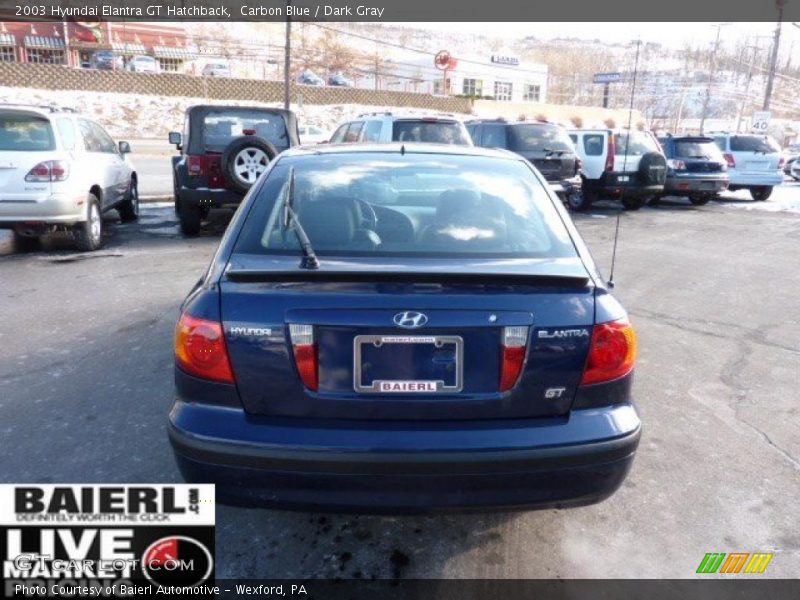 Carbon Blue / Dark Gray 2003 Hyundai Elantra GT Hatchback