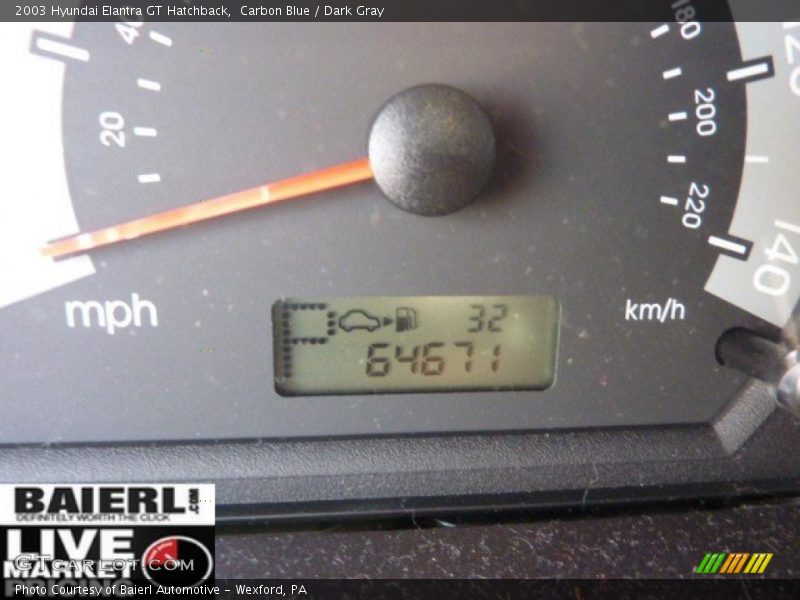 Carbon Blue / Dark Gray 2003 Hyundai Elantra GT Hatchback
