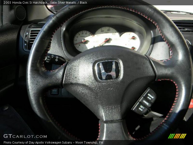 Satin Silver Metallic / Black 2003 Honda Civic Si Hatchback