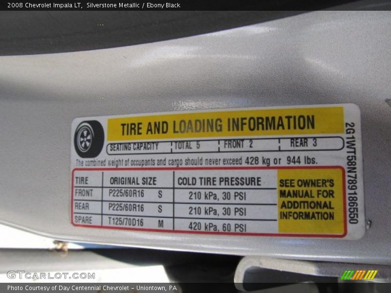 Silverstone Metallic / Ebony Black 2008 Chevrolet Impala LT