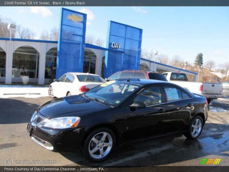 Black / Ebony Black 2008 Pontiac G6 V6 Sedan