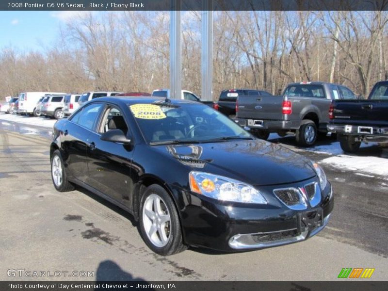 Black / Ebony Black 2008 Pontiac G6 V6 Sedan