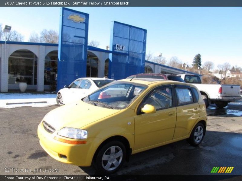 Summer Yellow / Charcoal Black 2007 Chevrolet Aveo 5 LS Hatchback