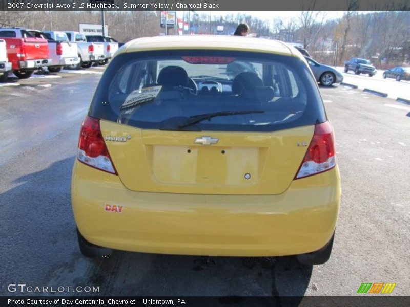 Summer Yellow / Charcoal Black 2007 Chevrolet Aveo 5 LS Hatchback