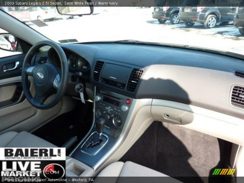 Satin White Pearl / Warm Ivory 2009 Subaru Legacy 2.5i Sedan