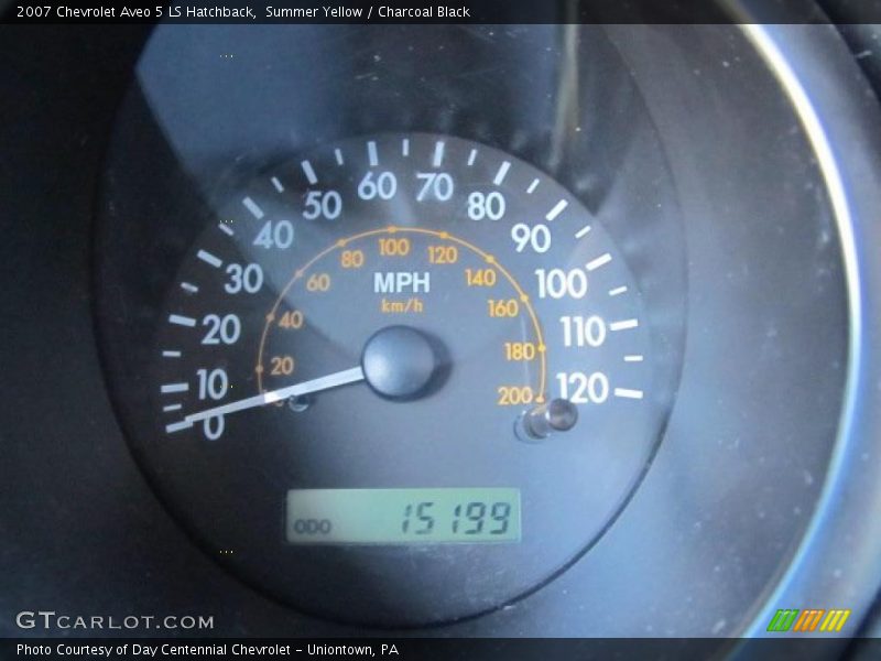 Summer Yellow / Charcoal Black 2007 Chevrolet Aveo 5 LS Hatchback