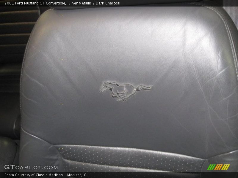 Silver Metallic / Dark Charcoal 2001 Ford Mustang GT Convertible