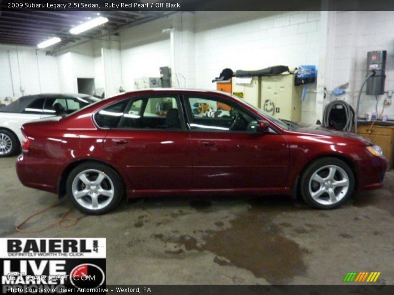 Ruby Red Pearl / Off Black 2009 Subaru Legacy 2.5i Sedan