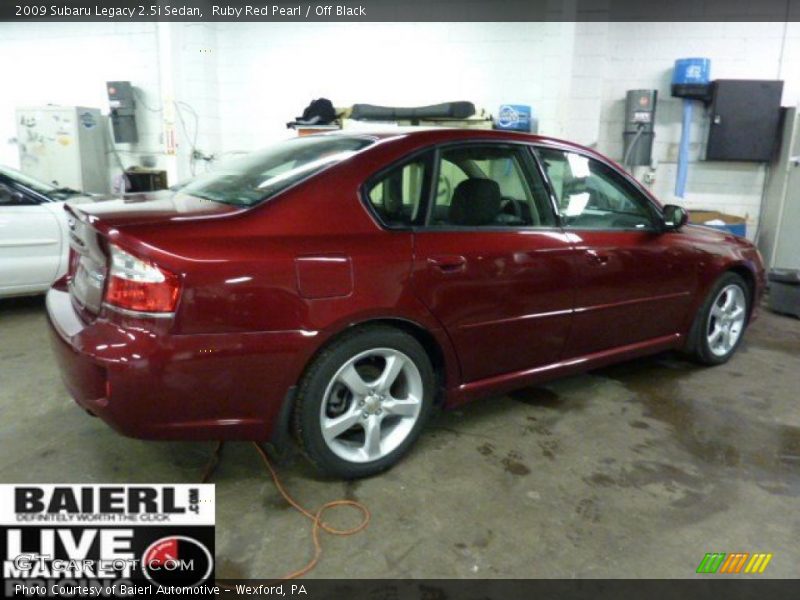 Ruby Red Pearl / Off Black 2009 Subaru Legacy 2.5i Sedan
