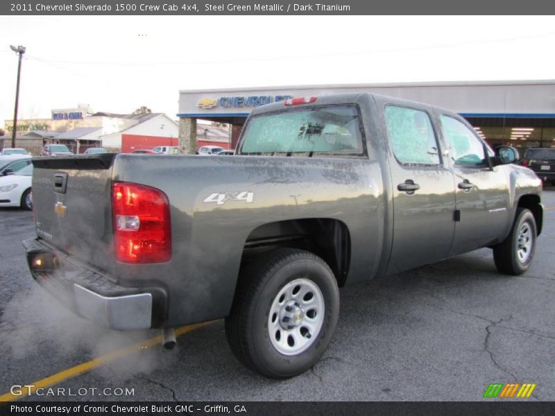 Steel Green Metallic / Dark Titanium 2011 Chevrolet Silverado 1500 Crew Cab 4x4