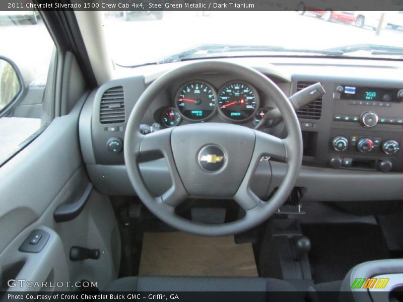 Steel Green Metallic / Dark Titanium 2011 Chevrolet Silverado 1500 Crew Cab 4x4