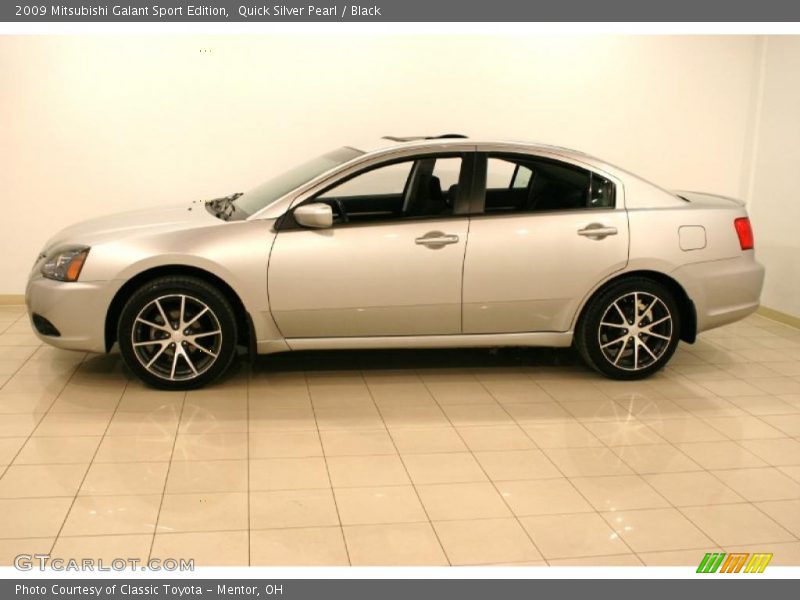 Quick Silver Pearl / Black 2009 Mitsubishi Galant Sport Edition