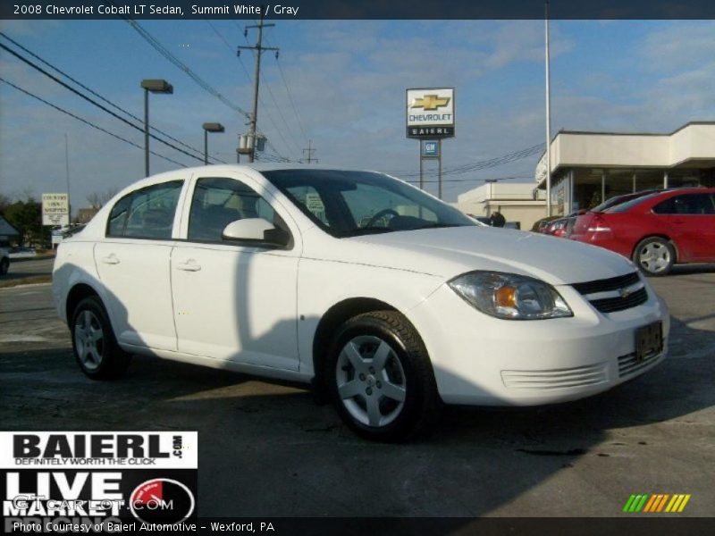 Summit White / Gray 2008 Chevrolet Cobalt LT Sedan