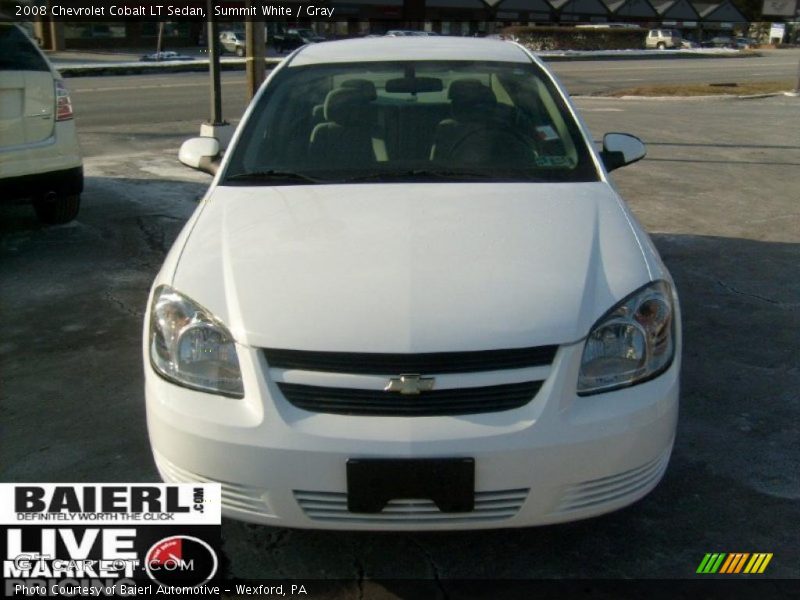 Summit White / Gray 2008 Chevrolet Cobalt LT Sedan