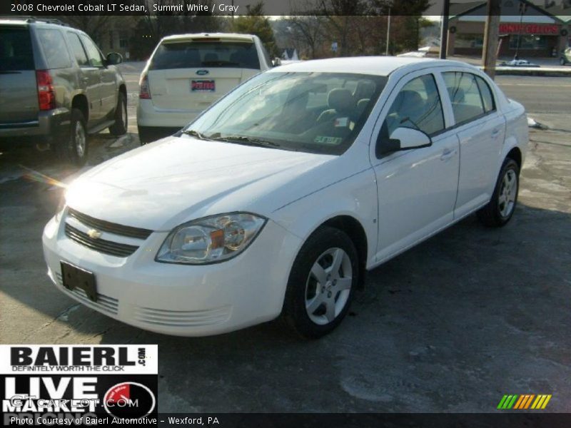 Summit White / Gray 2008 Chevrolet Cobalt LT Sedan
