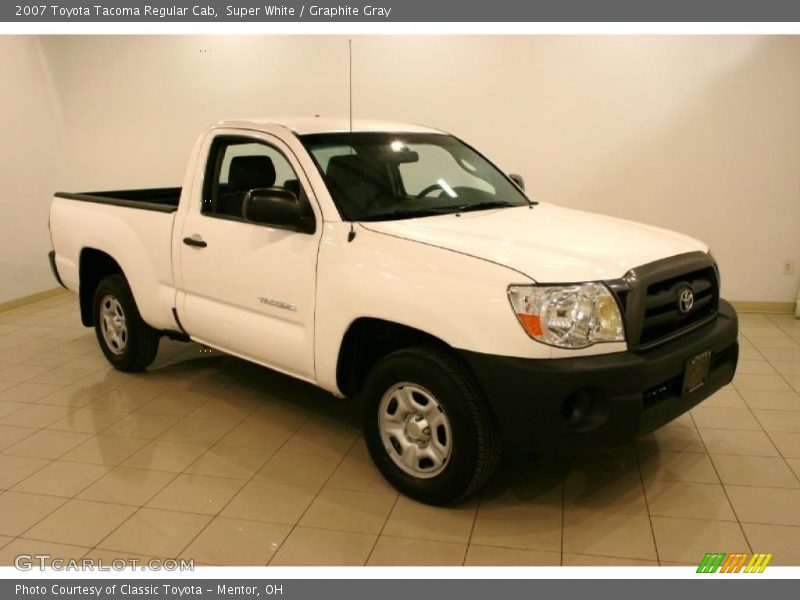 Super White / Graphite Gray 2007 Toyota Tacoma Regular Cab