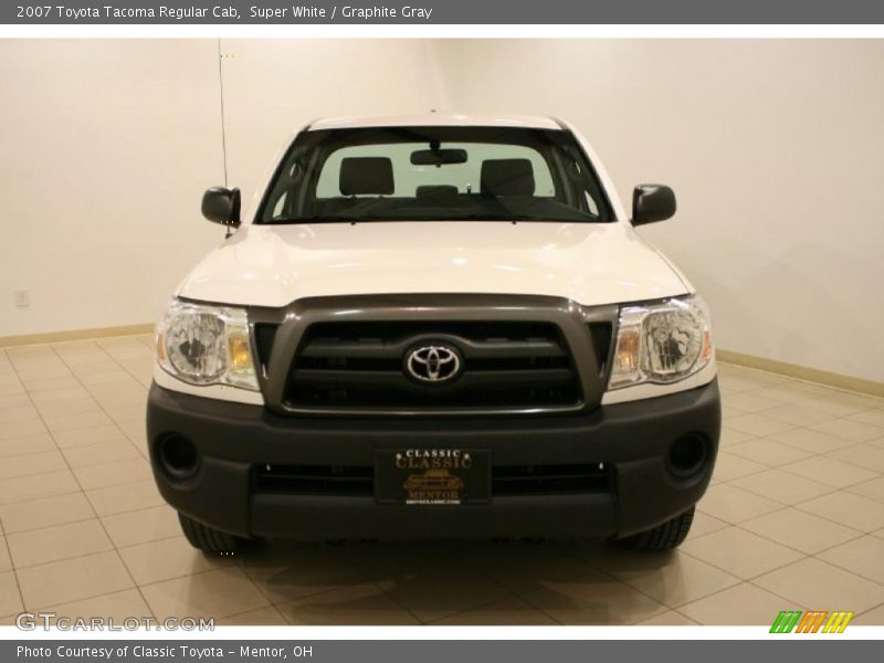 Super White / Graphite Gray 2007 Toyota Tacoma Regular Cab