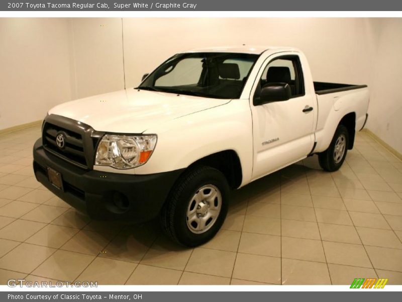 Super White / Graphite Gray 2007 Toyota Tacoma Regular Cab