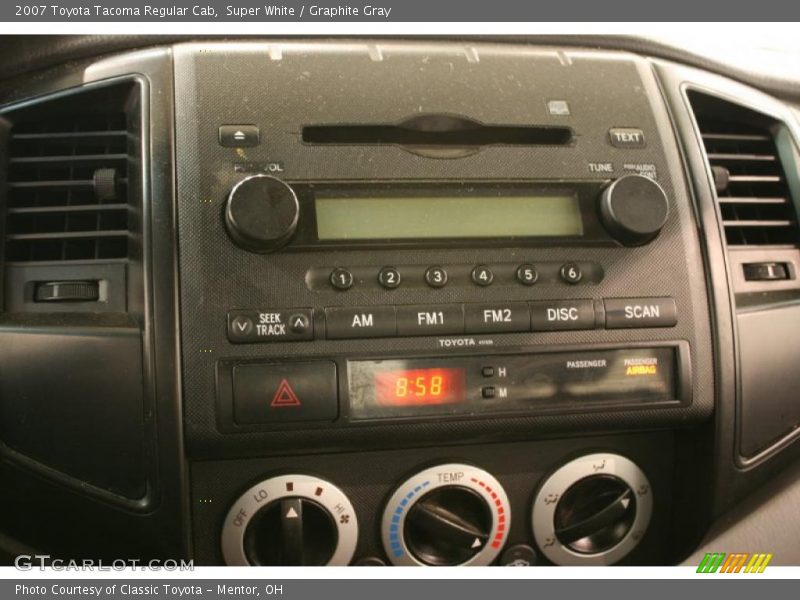 Super White / Graphite Gray 2007 Toyota Tacoma Regular Cab