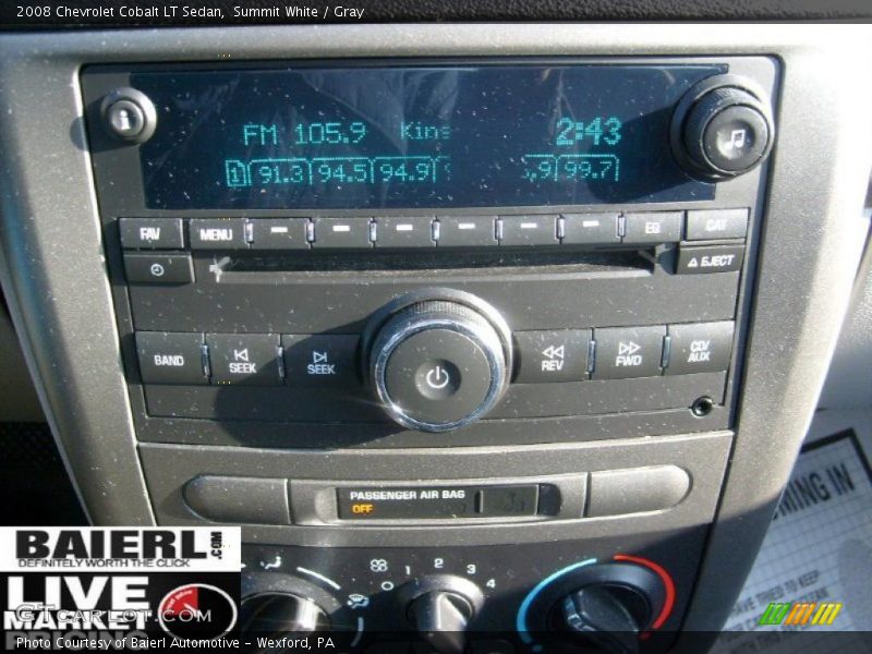 Summit White / Gray 2008 Chevrolet Cobalt LT Sedan