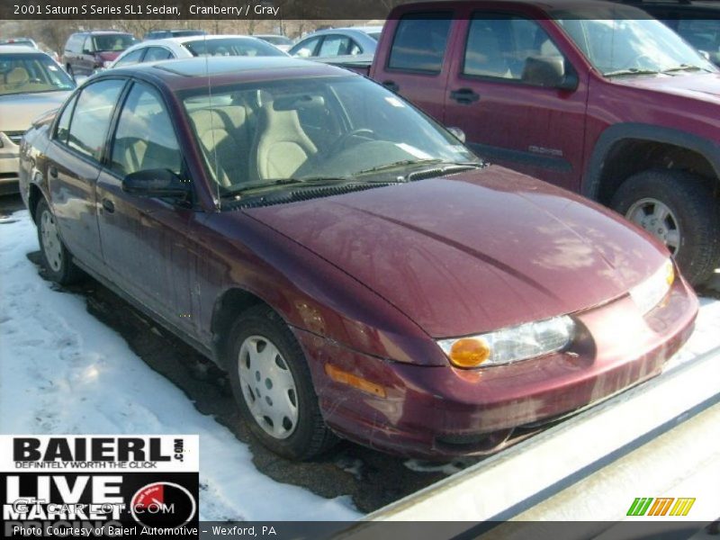 Cranberry / Gray 2001 Saturn S Series SL1 Sedan