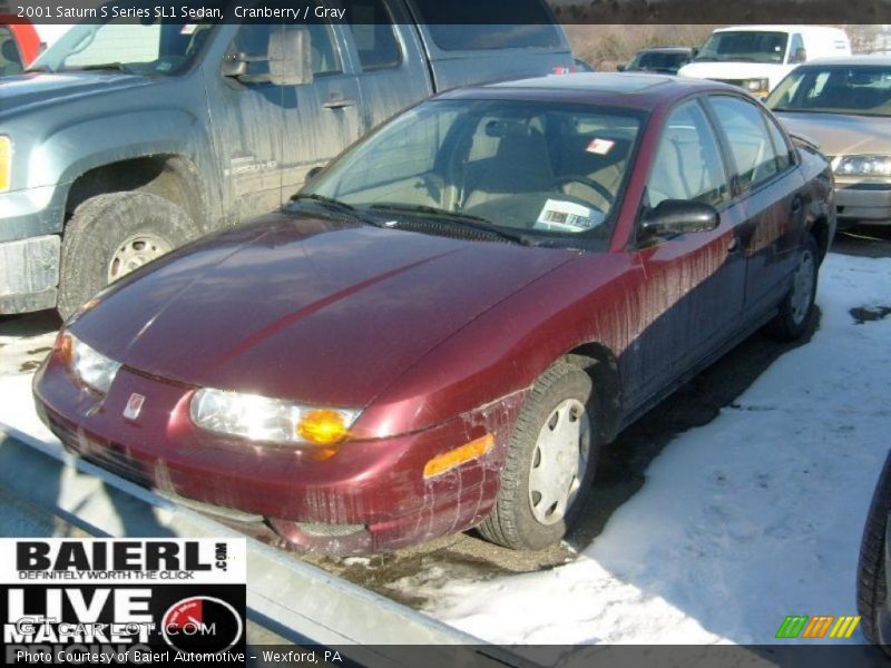 Cranberry / Gray 2001 Saturn S Series SL1 Sedan