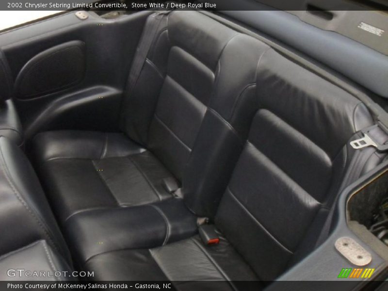 Stone White / Deep Royal Blue 2002 Chrysler Sebring Limited Convertible
