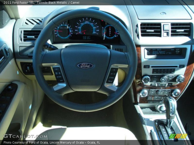 Tuxedo Black Metallic / Camel 2011 Ford Fusion SEL