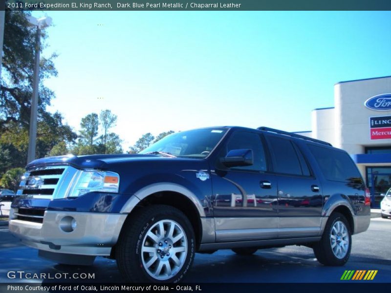 Dark Blue Pearl Metallic / Chaparral Leather 2011 Ford Expedition EL King Ranch
