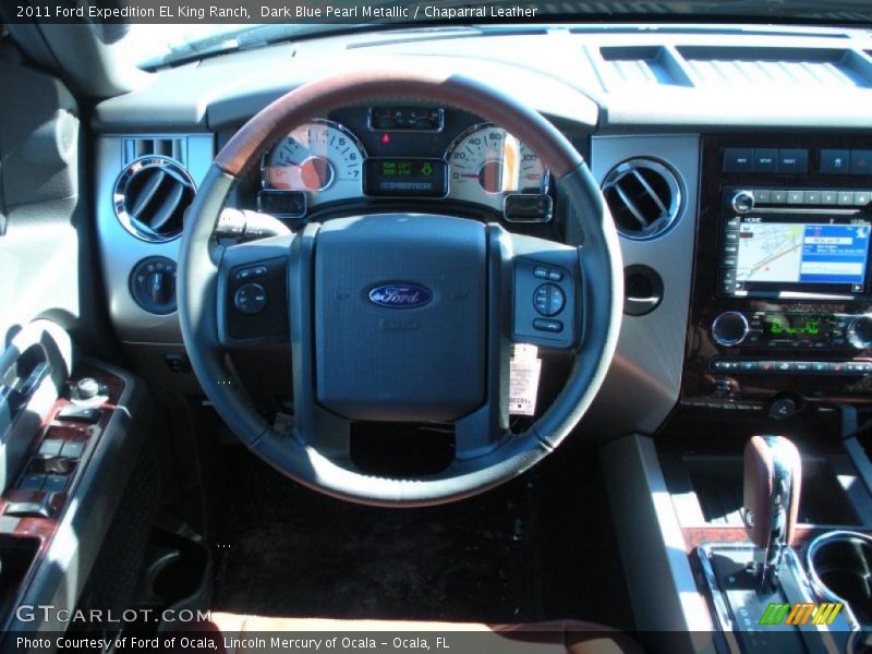 Dark Blue Pearl Metallic / Chaparral Leather 2011 Ford Expedition EL King Ranch