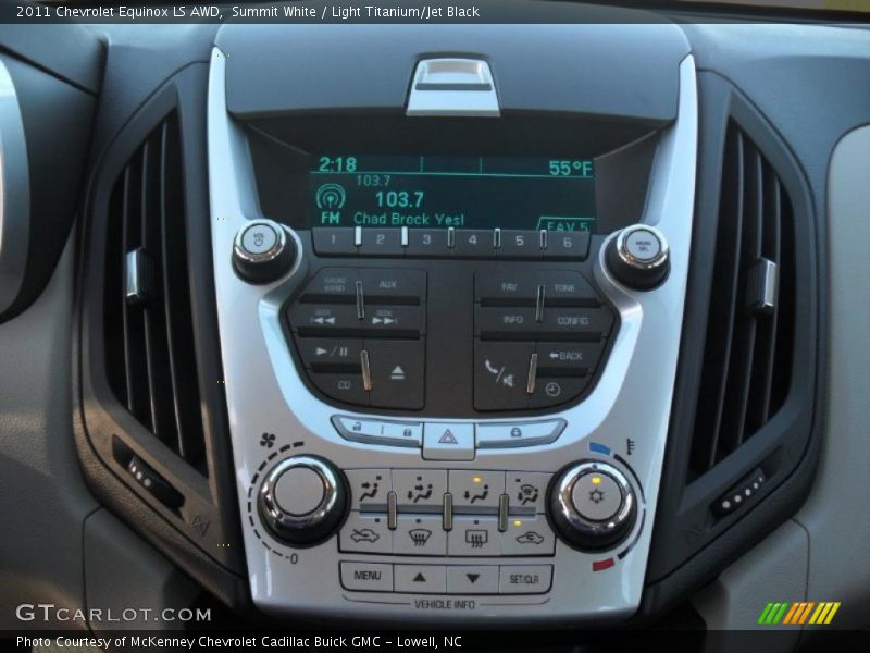 Controls of 2011 Equinox LS AWD