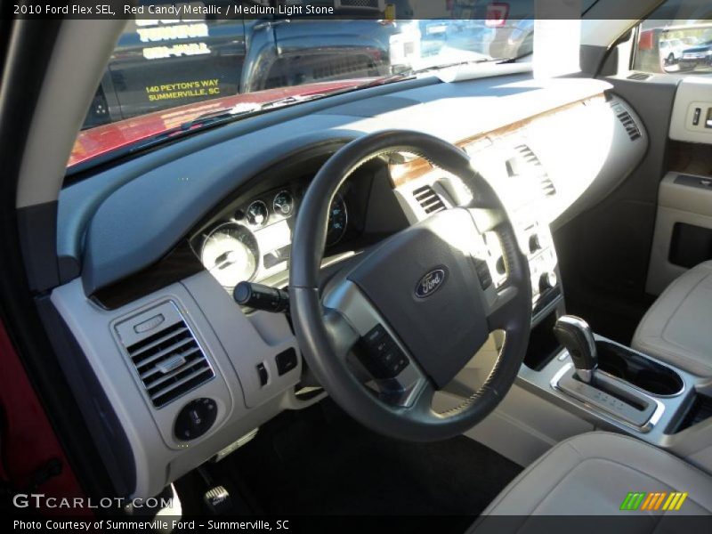 Red Candy Metallic / Medium Light Stone 2010 Ford Flex SEL