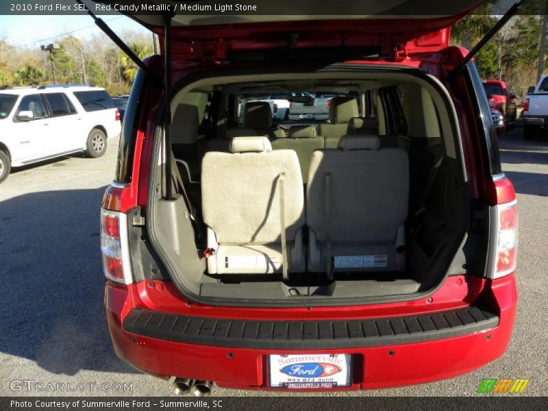 Red Candy Metallic / Medium Light Stone 2010 Ford Flex SEL