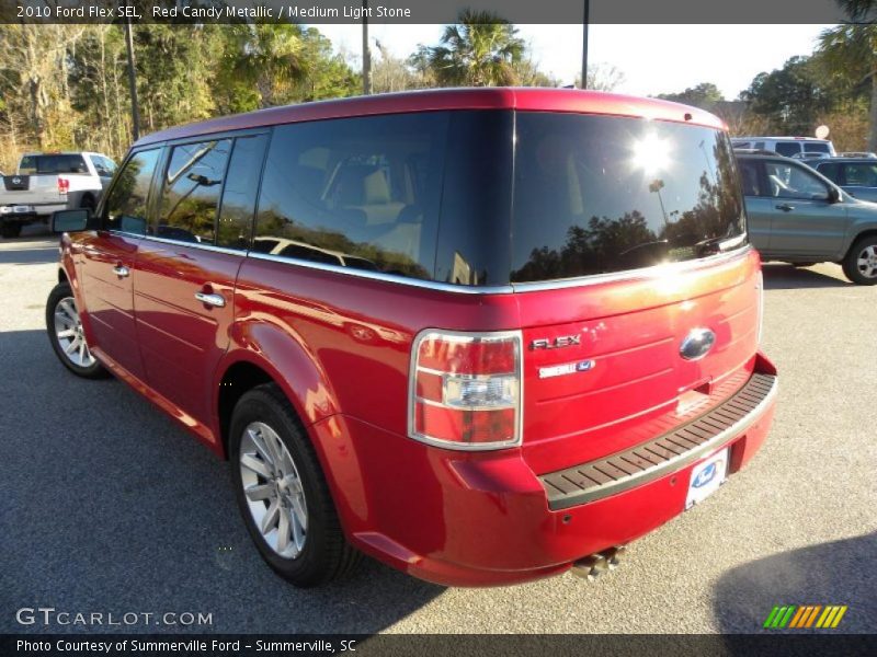 Red Candy Metallic / Medium Light Stone 2010 Ford Flex SEL
