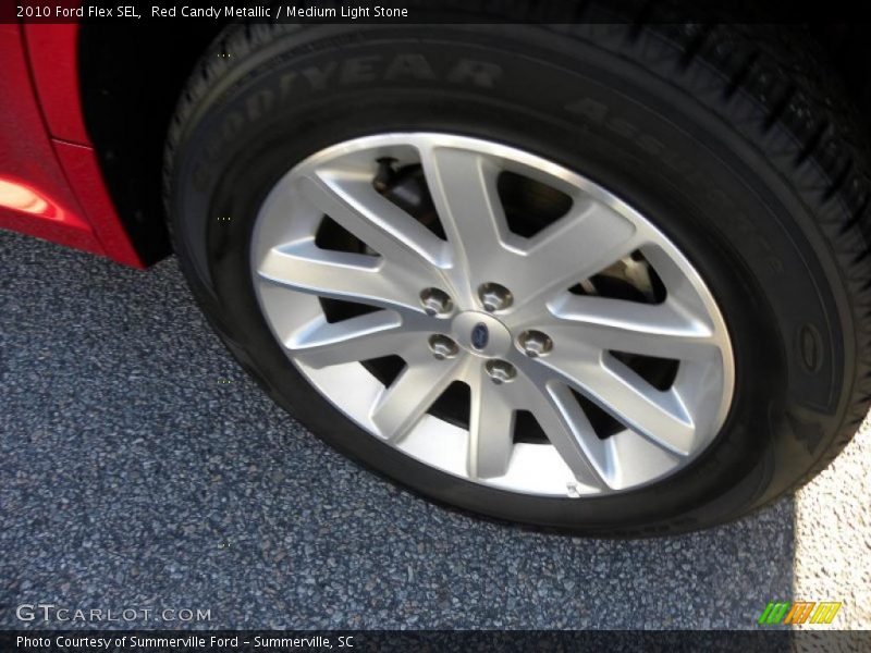 Red Candy Metallic / Medium Light Stone 2010 Ford Flex SEL