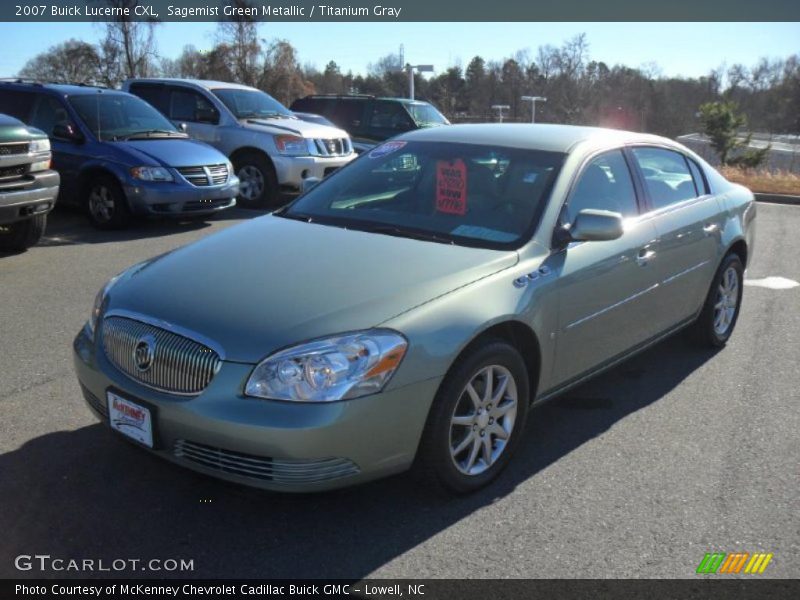 Sagemist Green Metallic / Titanium Gray 2007 Buick Lucerne CXL