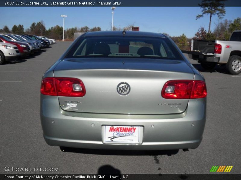 Sagemist Green Metallic / Titanium Gray 2007 Buick Lucerne CXL