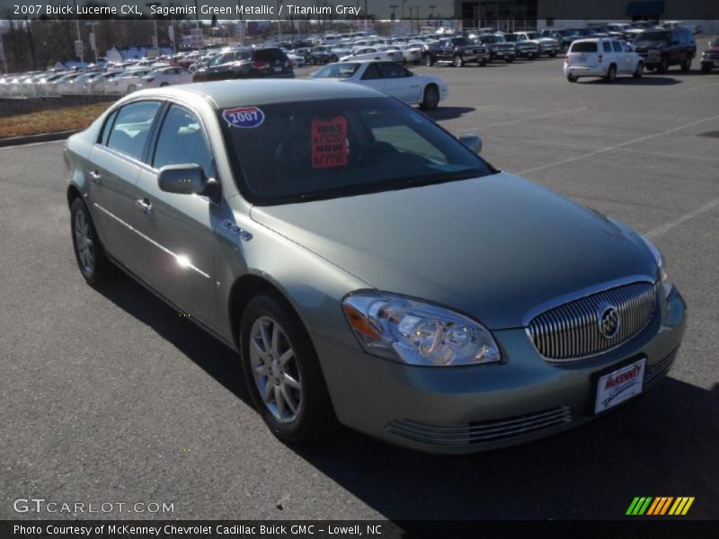 Sagemist Green Metallic / Titanium Gray 2007 Buick Lucerne CXL