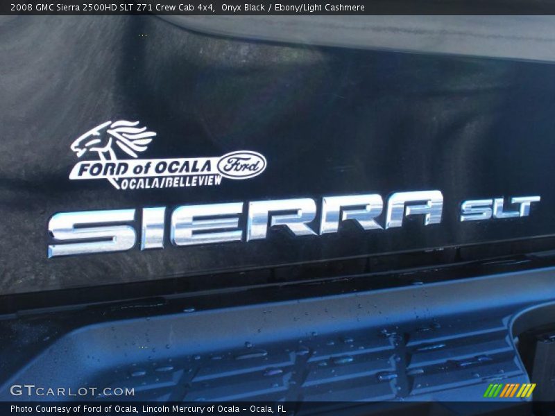 Onyx Black / Ebony/Light Cashmere 2008 GMC Sierra 2500HD SLT Z71 Crew Cab 4x4