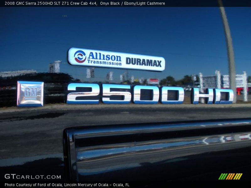 Onyx Black / Ebony/Light Cashmere 2008 GMC Sierra 2500HD SLT Z71 Crew Cab 4x4