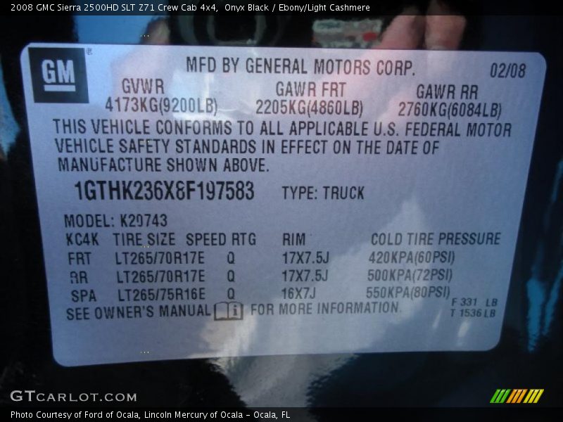 Onyx Black / Ebony/Light Cashmere 2008 GMC Sierra 2500HD SLT Z71 Crew Cab 4x4